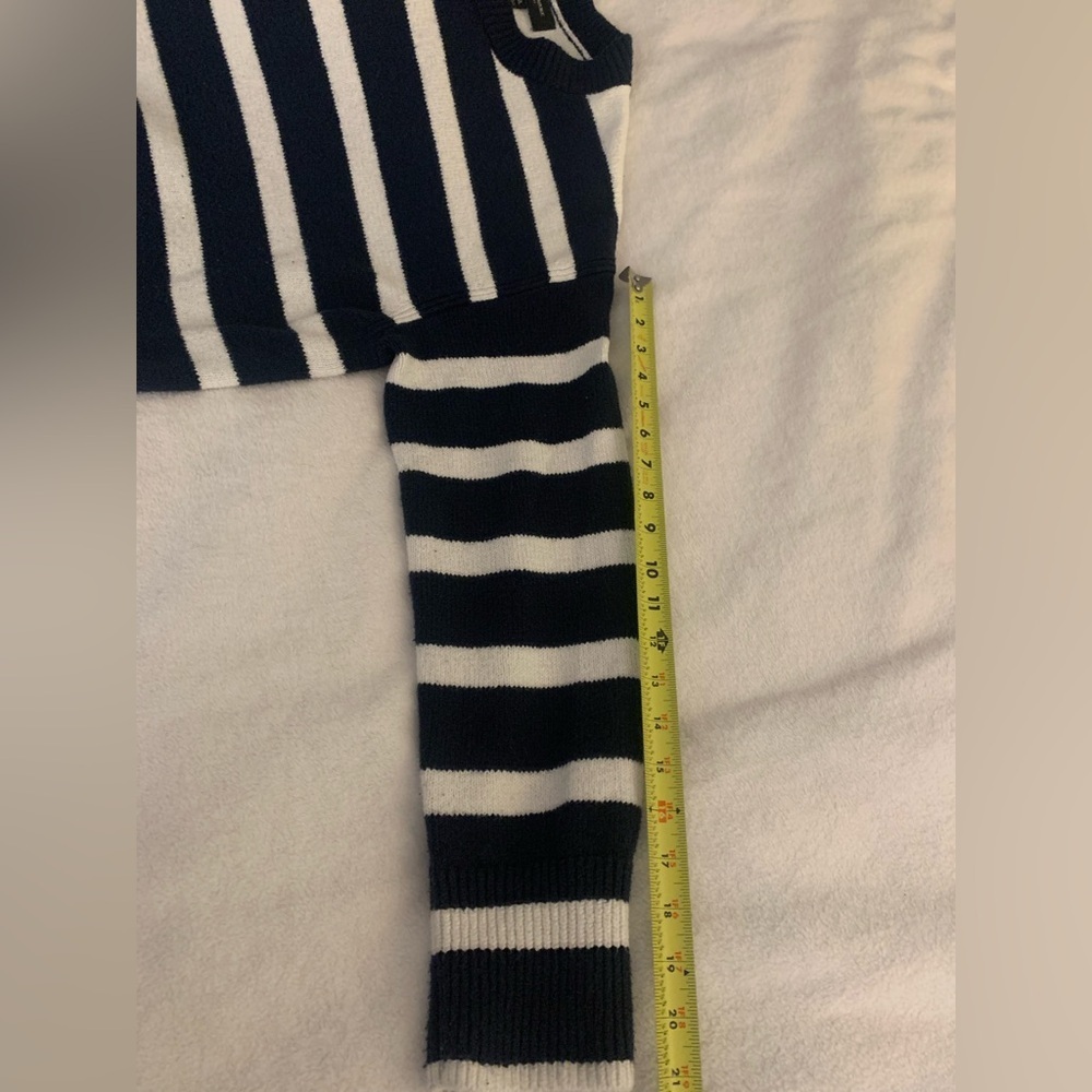 Banana Republic Striped Navy and White Sweater Nautical Cotton Blend XL - Picture 11 of 13